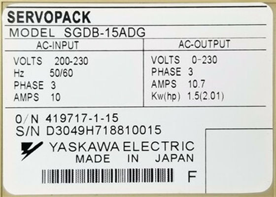 Yaskawa Industrial Servo Drives SGDB-15ADG Nuevo y original