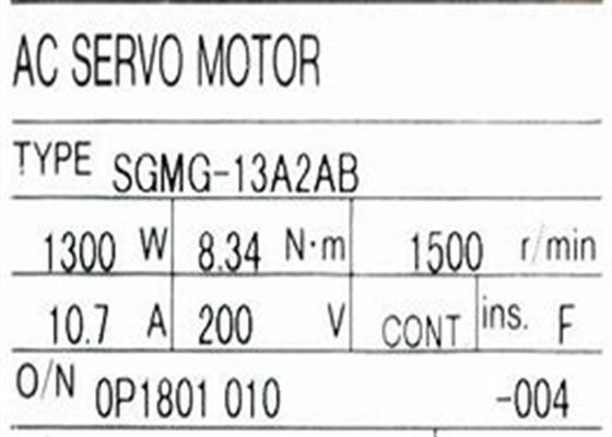 Yaskawa Sigma Serie 2 Servo Motor SGMG-13A2AB Nuevo y original