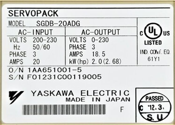 Yaskawa Industria Servo Drive SGDB-20ADG Nuevo y original 2kw