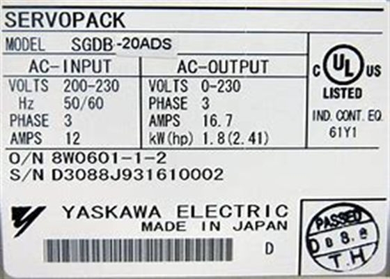 Yaskawa Nuevo SGDB-20ADS Industrial Servo Drives Nuevo en la caja