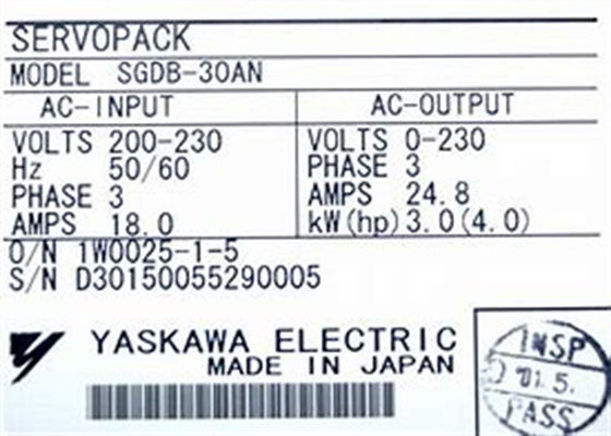 Yaskawa Nuevo motor de servo de la industria SGDB-30AN caja original