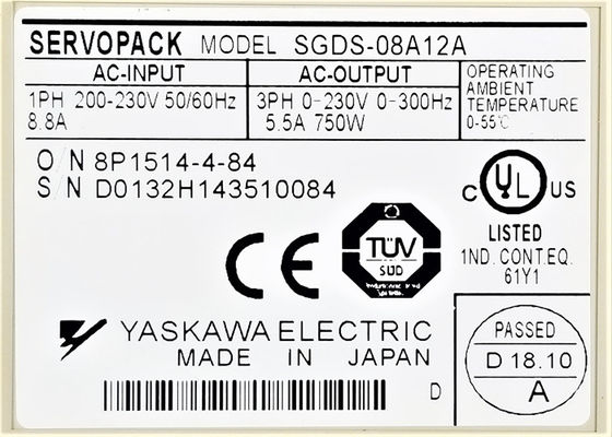 Yaskawa SGDS-08A12A Sigma Serie 3 AC Servo Drives Nuevo en su totalidad