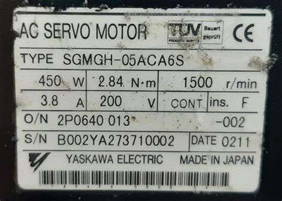 Yaskawa SGMGH-05ACA6S 0,45kw AC Servo Motor Nuevo y original