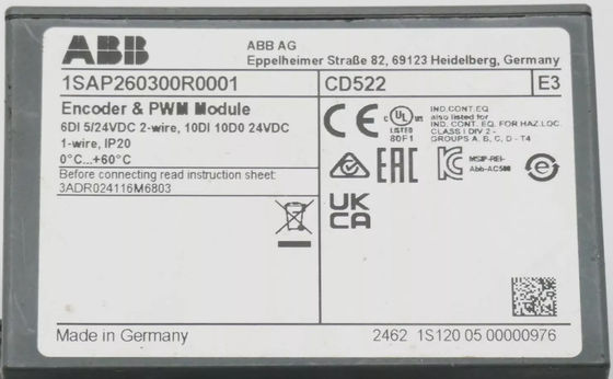 ABB CD522 1SAP260300R0001 Modulo de función 2 entradas del codificador Suecia