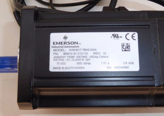 0.6 KW Servomotor Emerson XVM-8017-TBNS-D004 Campo de la industria