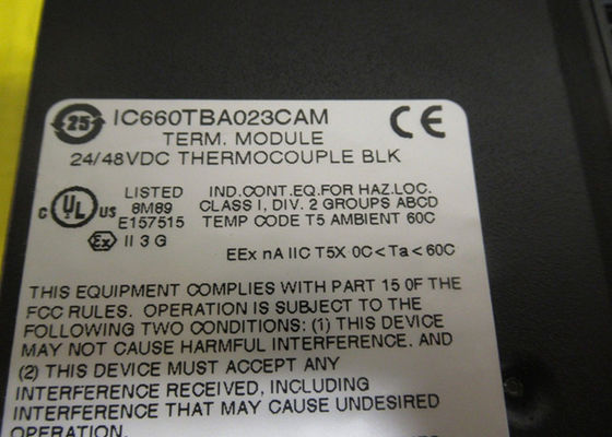 IC660TBA023 GE Fanuc conjunto terminal,bloque de termopares con una tensión nominal de 24/48 Volts DC