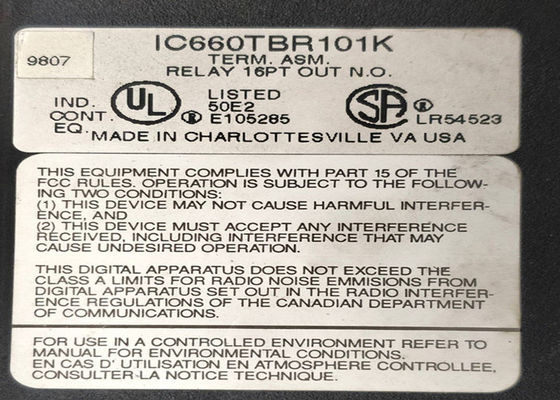 El conjunto GE Fanuc IC660TBR101 es un conjunto terminal para dispositivos de E/S Genius