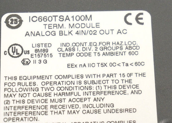 El conjunto terminal GE Fanuc IC660TSA100 es el conjunto terminal para un bloque de E/S.