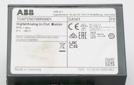 DA501 1SAP250700R0001 Módulo digital I O ABB Nuevo y original