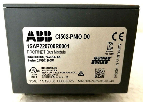 Modulo de interfaz ABB CI502-PNIO 1SAP220700R0001. Dispositivo RT de IO PROFINET. 8 DI: 24VDC.