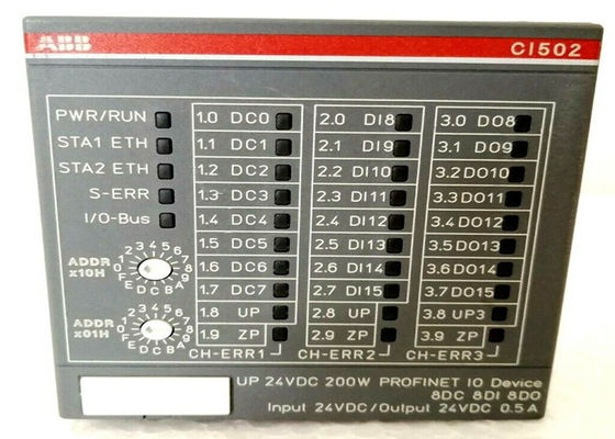 Modulo de interfaz ABB CI502-PNIO 1SAP220700R0001. Dispositivo RT de IO PROFINET. 8 DI: 24VDC.