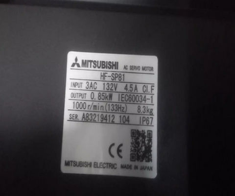 Motor servo industrial 1500r/min 100HZ de HF-SP81MK-S2 Mitsubishi