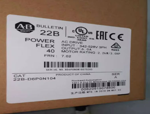 AB Allen Bradley 22B-D6P0N104 Accionamiento de CA con frecuencia ajustable