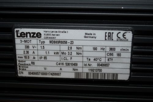 LENZA MDSKSR056-23 Servo accionamiento industrial Voltagem nominal 220