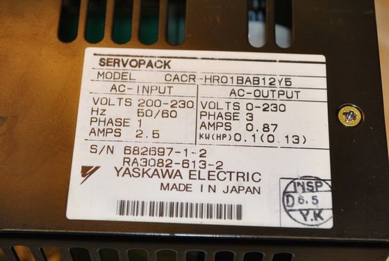 Yaskawa CACR-HR01BAB12Y5 Servo Drive Rango dinámico 35 DB