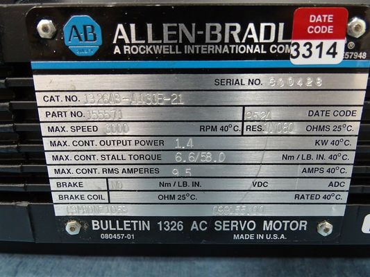 1326AB-A430E-21 Servomotores CA para máquinas industriales de trabajo pesado