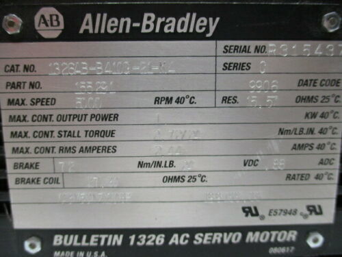 Servomotores de torsión más 1391-DES AC Servo Drive Compatible con AB 1326AB-B4100-21-K4