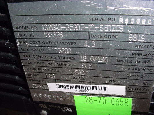1326AB-B5330E-21-SERIES Servomotores con par más diseñados para servoacción CA 1391-DES