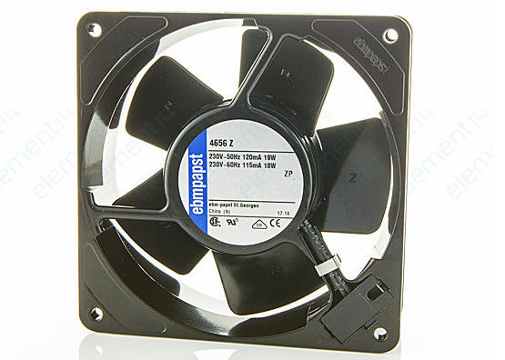 0.540 Kg DC Ventilador compacto axial con escape sobre los soportes Dirección del flujo de aire