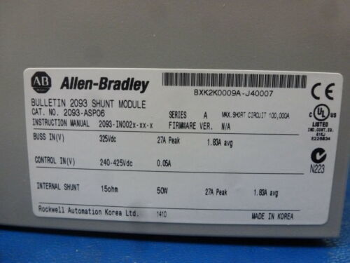 Allen-Bradley 2093-ASP06 Kinetix 2000 Servo accionamiento de varios ejes
