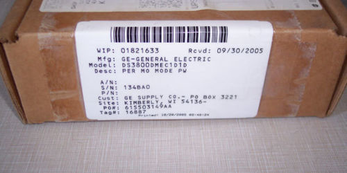 Panel de interfaz auxiliar del DS3800DMEC de General Electric