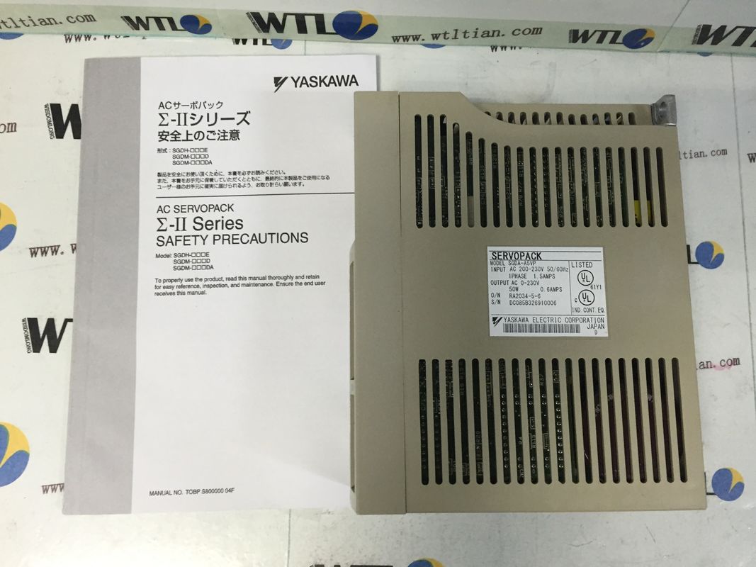 FUENTE de ALIMENTACIÓN de HP 200 V de la impulsión 0,07 de Yasakawa SGDA-A5VP Ac Servo Motor PARA el CONTROL de POSICIÓN