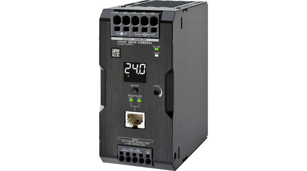 OMRON S8VK-X48024A-EIP potencia 480 W de 100 a 240 VAC 24 VDC - 40 C a + 70 C