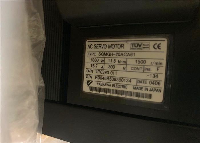 Motor servo industrial SGMGH-20ACA4C de la CA de Yaskawa el 11.5N.m 16.7A 200V del motor servo