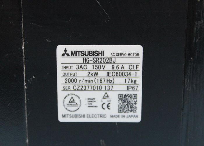 Nuevos motores industriales 3AC 9.6A 150V del motor servo HG-SR202BJ 2KW de la CA de MITSUBISHI en existencia