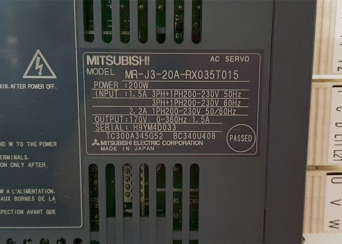 la IMPULSIÓN industrial serva del amplificador 1.5A de la CA de 200W MITSUBISHI MR-J3-20A-RX035T015 hizo salir 170V