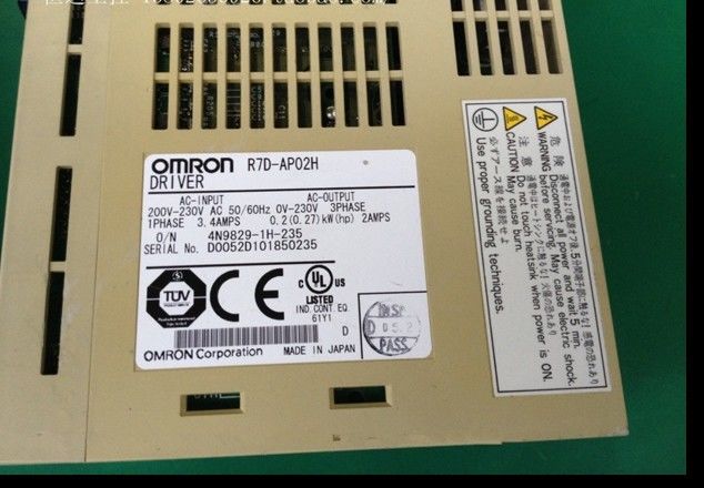 Soporte del chasis de la carga 200 W de la fuente 1.6A 200V de la CA 200VAC de OMRON R7D-BP02HH Servo