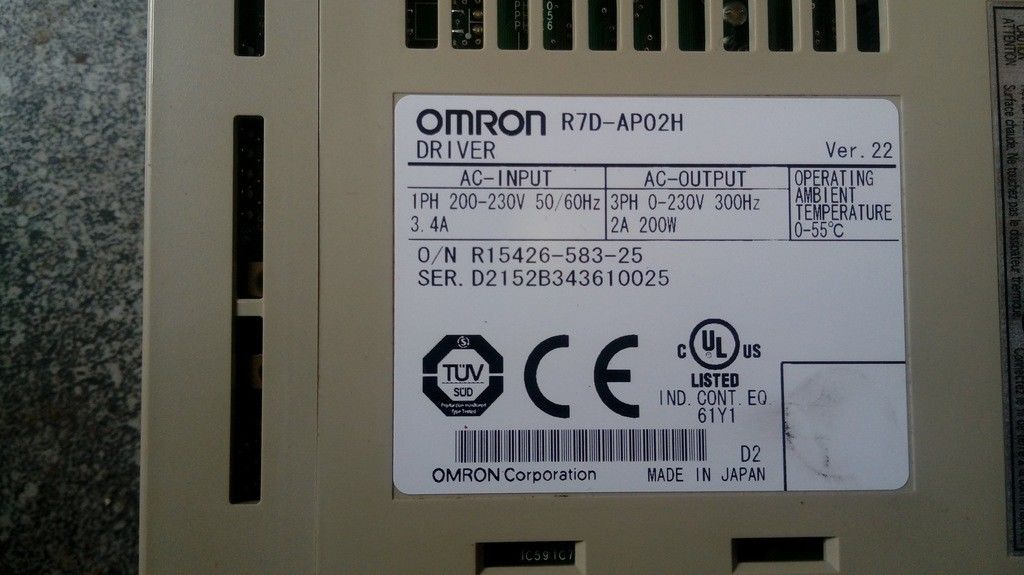 La fuente serva 1A 100V de la CA 100VAC de OMRON R7D-BPA5L carga la entrada la monofásico de 50 W