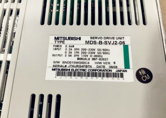 Impulsión serva eléctrica de la CA de Mitsubishi, impulsión serva industrial del eje de la CA MDS-B-SVJ2-06