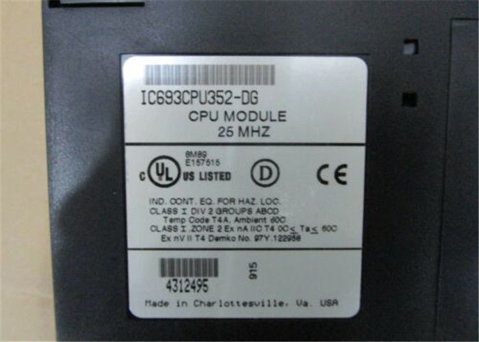 Memoria configurable del usuario de los bytes de IC693CPU352 GE Fanuc 240K, 4K entrada-salida, 8 estantes, MATEMÁTICAS de la COMA FLOTANTE del hardware