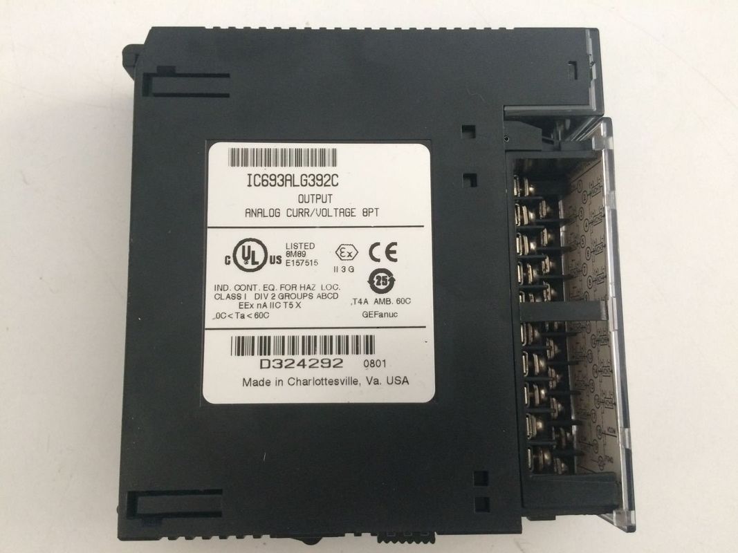 IC693ALG392 GE Fanuc Ocho canales de salida de extremo único que proporcionan un módulo de 0 a +10 voltios