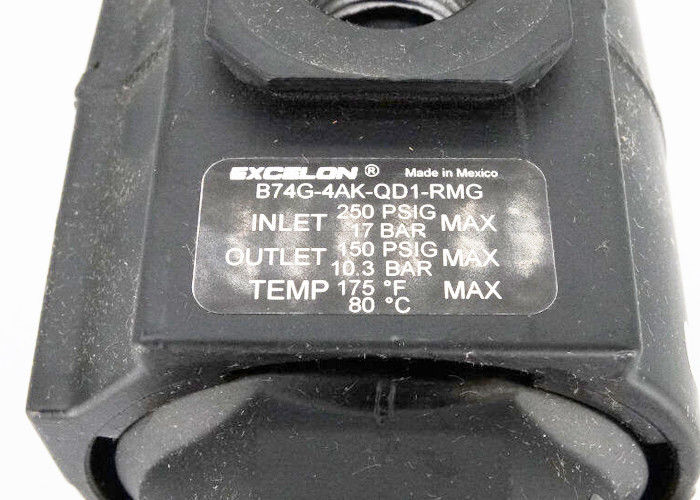 B74G-4AK-QD1-RMG Cuenco de filtro de metal con vidrio de visión con puertos PTF de media pulgada