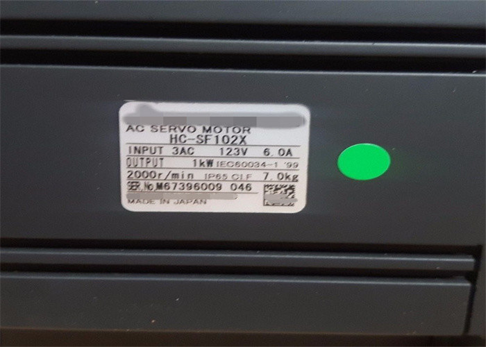 Motor eléctrico de control industrial de 1 kW Mitsubishi HC-SF102X Servo motor de CA de 3 fases