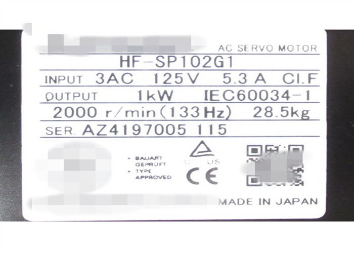 Unidad de motor servomotor industrial compacto MITSUBISHI HF-SP102G1 (1/6) El engranaje es el CNVM-6120-6