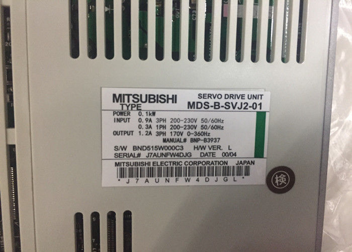 Mitsubishi accionamiento eléctrico MDS-B-SVJ2-01 Industrial AC Servo motor de accionamiento Unidad 0.1KW 0.9A