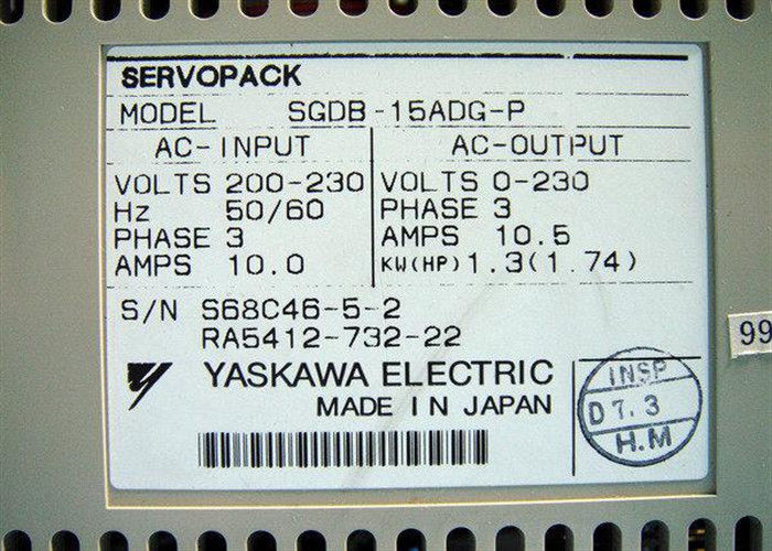 SGDB-15ADG-P AC Servo Drives Nuevo Yaskawa en caja original