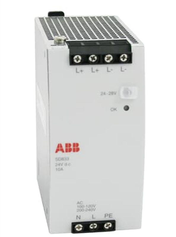 ABB SD833 3BSC610066R1 Fuente de alimentación Entrada AC100-120/200-240 V Entrada de selección automática Salida DC 24 V 10A