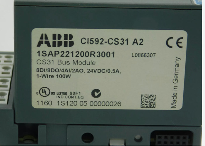 PLC-AC500 Modicon Quantum PLC con designación de tipo ABB CI592-CS31 Profundidad neta de 62 mm