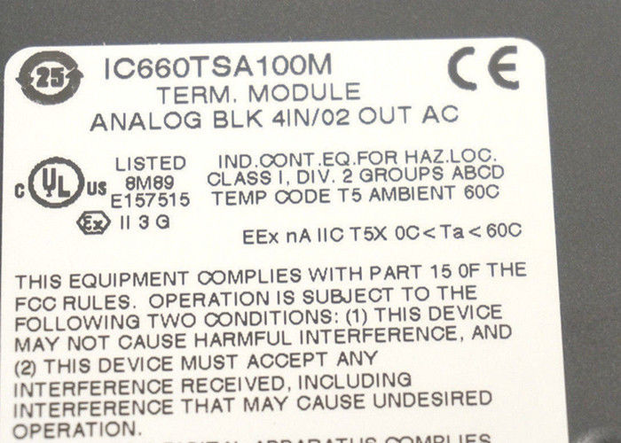 El conjunto terminal GE Fanuc IC660TSA100 es el conjunto terminal para un bloque de E/S.