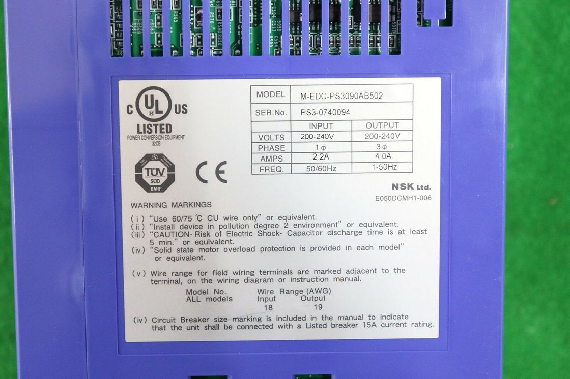 NSK M-EDC-PS3090AB502 MEDC Precisión Servo Drive 450W 0-15A 0-30V DC Industrial