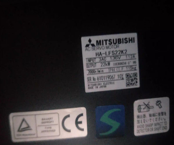 El motor de servo de Mitsubishi HA-LFS22K2-S3 velocidad 2000V/P, para el servo MR-J2S