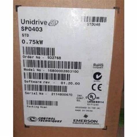EMERSON SP0403 Acción universal de velocidad variable para motores de inducción y servomotores